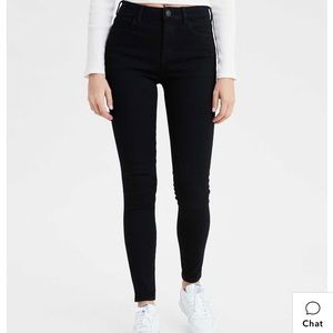 American Eagle Black Mid Rise Skinny Jean